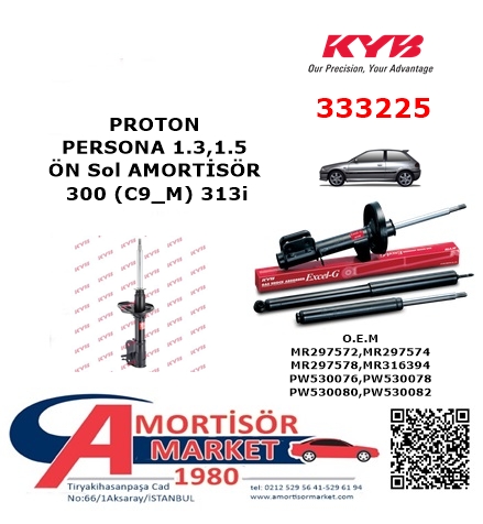 PROTON PERSONA 1.3,1.5 ÖN Sol AMORTİSÖR KYB 333225