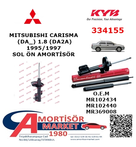 MITSUBISHI CARISMA (DA_) 1.8 (DA2A) ÖN SOL AMORTİSÖR KYB 334155
