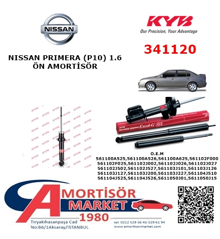 NISSAN PRIMERA (P10) 1.6 ÖN AMORTİSÖR KYB 341120