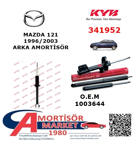 MAZDA 121 ARKA AMORTİSÖR 1996/2003 KYB 333701 